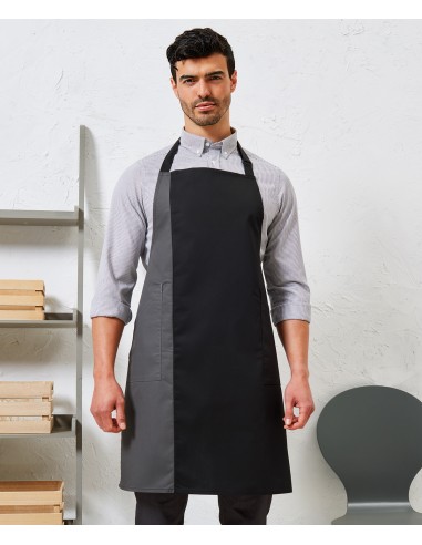 P-PR162-Colours Collection Contrast Bib Apron